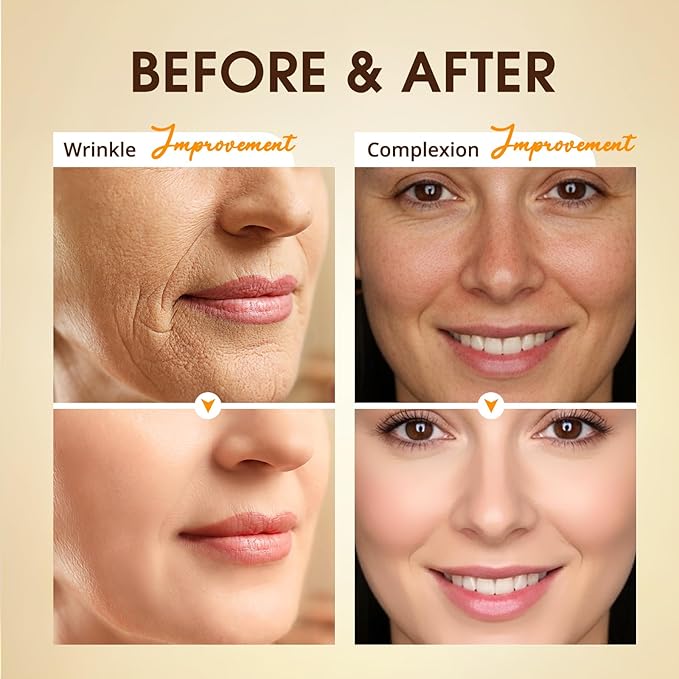 Retinol Collagen Serum for Face: Anti Aging & Anti Wrinkle Repair Peptide Serum with Boost Hydration Formula - Day/Night Facial Firming Neck Plump Skin Care for Women/Men (1.39 Fl Oz)