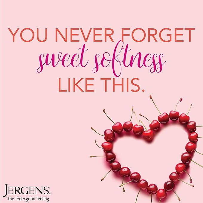 Jergens Original Scent Dry Skin Lotion, Body and Hand Moisturizer for Long Lasting Skin Hydration, with HYDRALUCENCE blend and Cherry Almond Essence, 32 Ounce (Pack of 2)