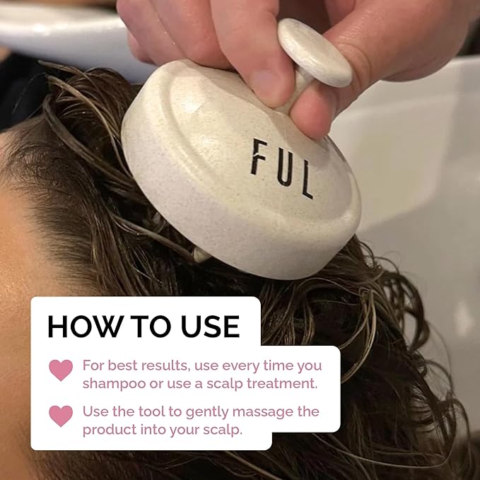 FUL Scalp Massager, Soft Silicone Brush for Hair Growth, Exfoliating Scalp