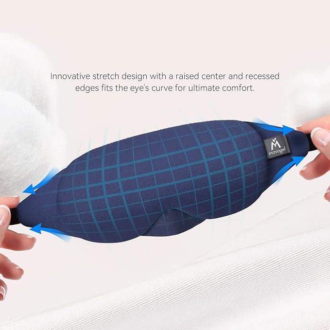 Mavogel Cotton Sleep Mask with Updated Bending Nose Design, 100% Handmade