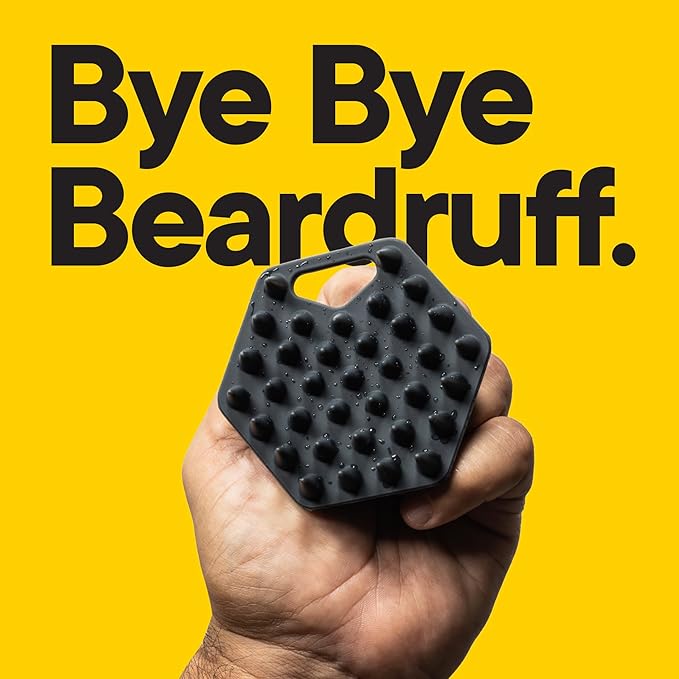 TOOLETRIES Silicone Beard Scrubber for Men, Beard Brush - Charcoal