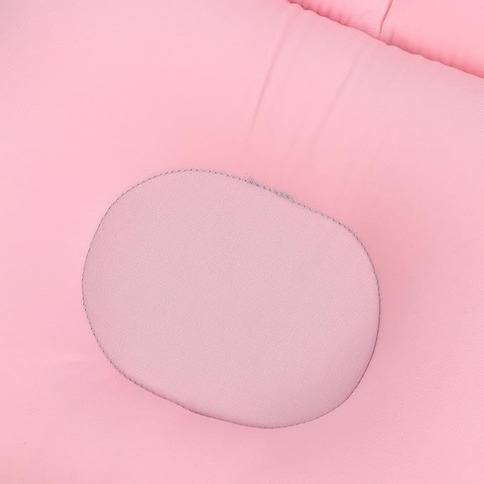 Natudeco Bathtub Cushion Bathtub Pillow Soft Breathable Folding Headrest Back Support Bath Pillow Cushion for Adults Spa(Pink)