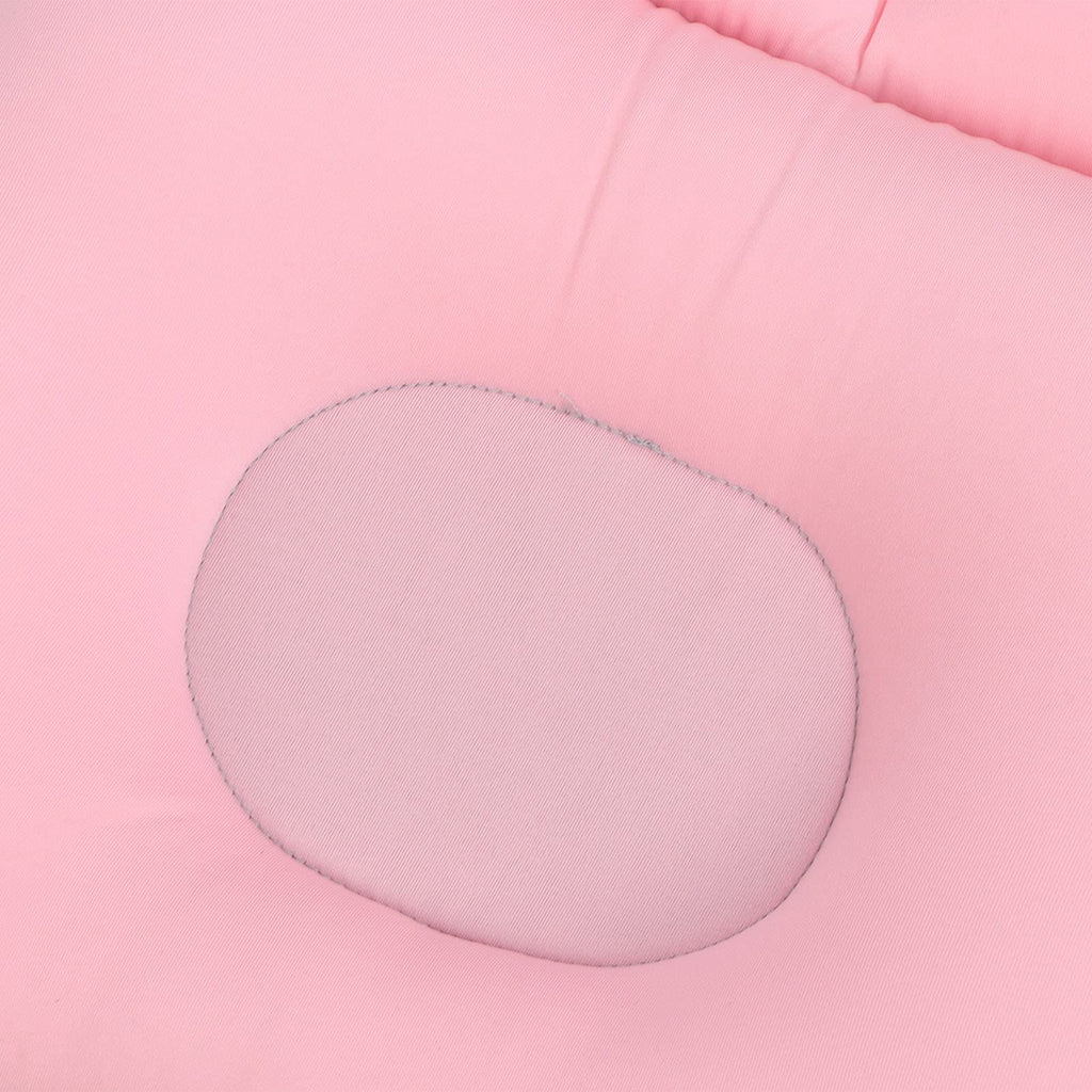 Natudeco Bathtub Cushion Bathtub Pillow Soft Breathable Folding Headrest Back Support Bath Pillow Cushion for Adults Spa(Pink)