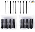 300Packs Disposable Double-Headed Comedones Extractor Plastic Blackhead Remover Black Pimple Popper Tool Acne Removal Stick Cotton Swab Beauty Tool