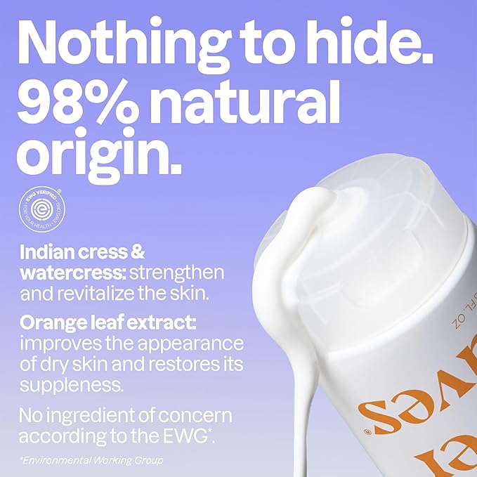 ATTITUDE Body Cream, EWG Verified Moisturizer, Vegan Moisturizing Products For Dry Skin, Dermatologically Tested, Orange Leaves, 8 Fl Oz