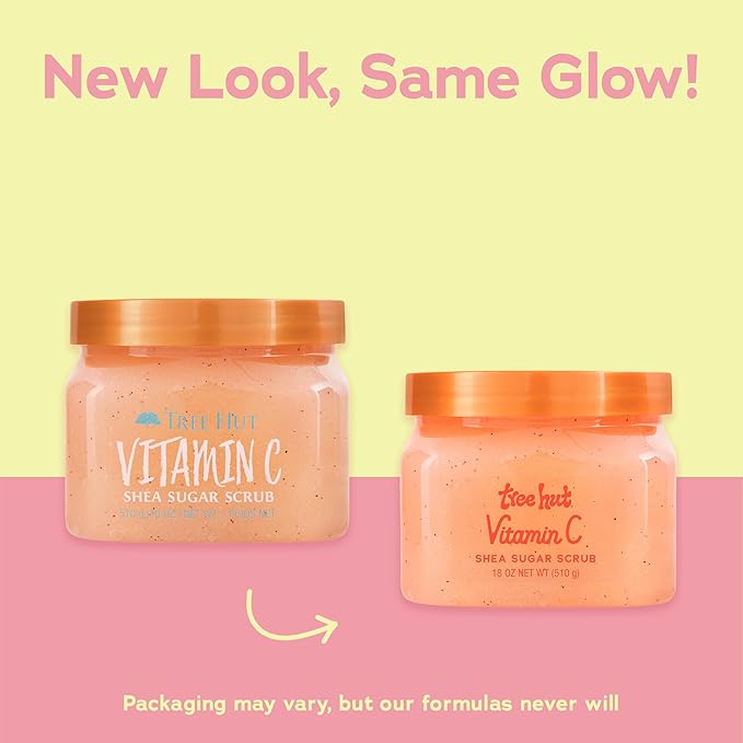 Tree Hut Vitamin C Body Scrub, Exfoliating Sugar Scrub, Vegan, 18 Oz
