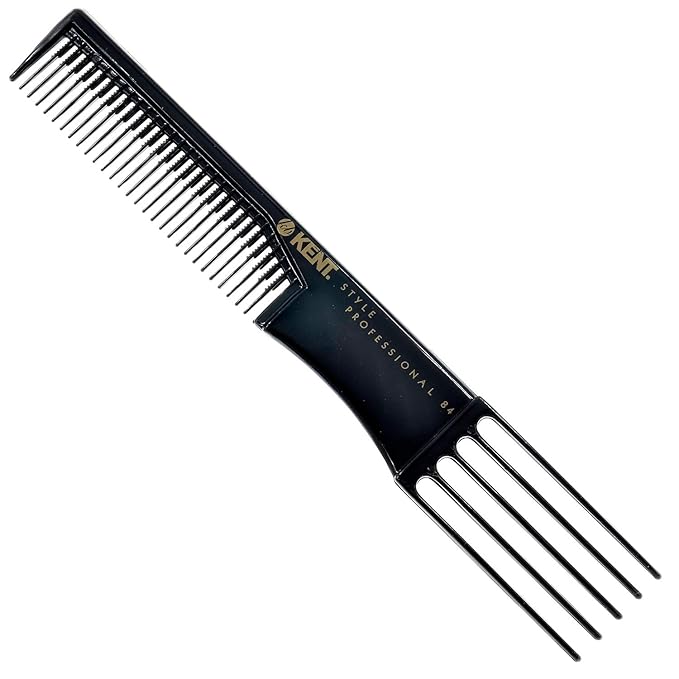 Kent SPC81 Salon-Style Dressing Cutting Comb with Wide and Fine Teeth - Professional Barber Haircut Comb for Styling and Teasing for All Hair Types - Kent Quality Barber Supplies