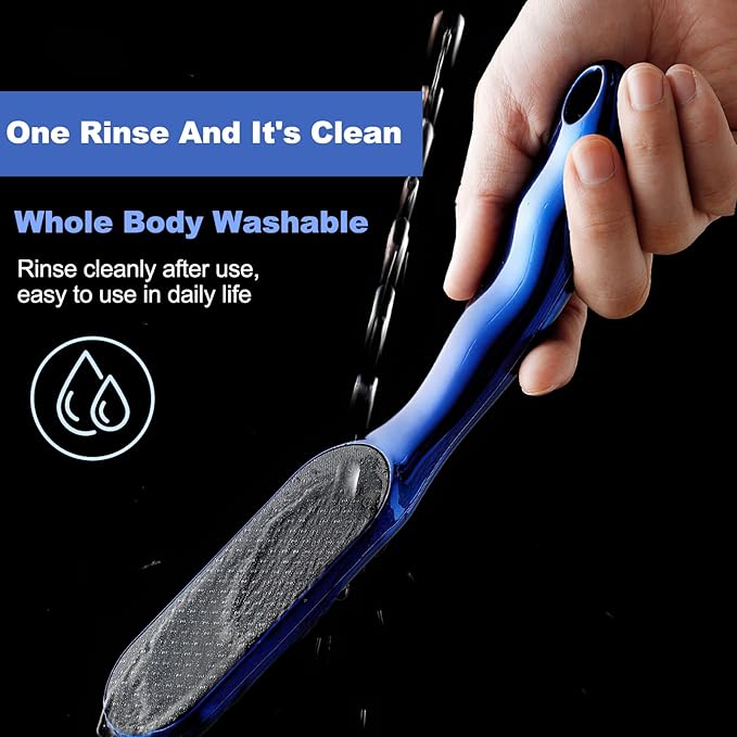 Veinsgrain Foot File, Nano Glass Foot File, Hard Skin Remover Nano-Glass Foot File, Veins Grain Foot File, Professional Foot Care Tools, Pedicure Tool for Smooth Feet (Blue)
