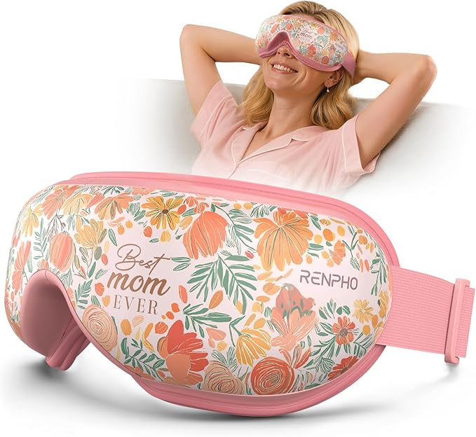 RENPHO Eyeris 1 Eye Massager with Heat, Perfect Relaxation & Birthday Gifts for Women, Wife, Mom, Massaging Eye Mask for Eye Care, Dry Eyes & Head Tension
