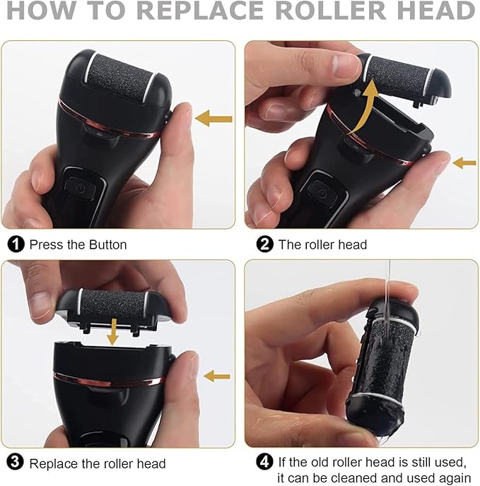 12 Pack Different Coarse Replacement Roller Heads for Electric Callus Remover for Feet Pedicure Tools Foot File Pedicure Kit Refill Rollers for Cracked Heels and Dead Skin