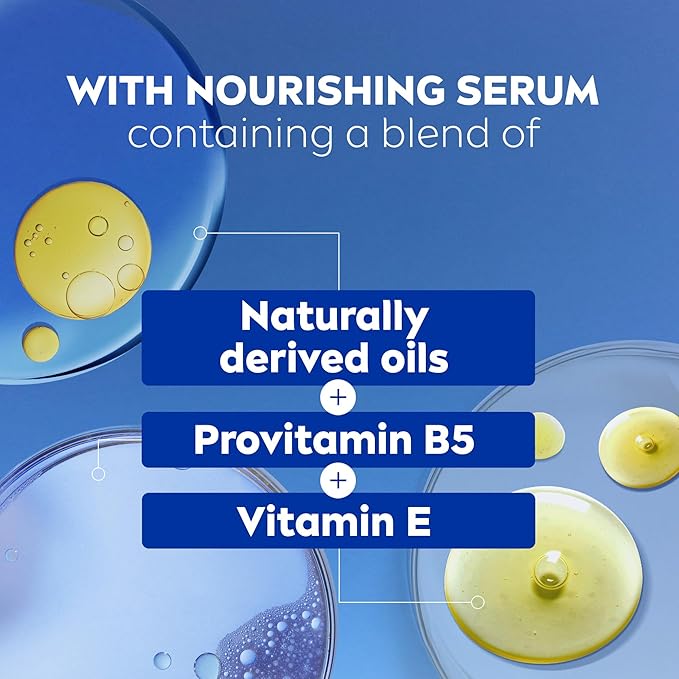NIVEA Nourishing Shea Butter Body Wash with Nourishing Serum, Moisturizing Body Wash for Women, Enriched Provitamin B5 and Vitamin E, 20 Fl Oz Bottle