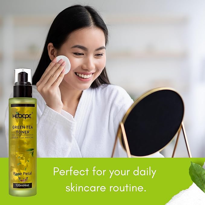 Hebepe Green Tea Matcha Facial Toner, Rose Petal, 120ml