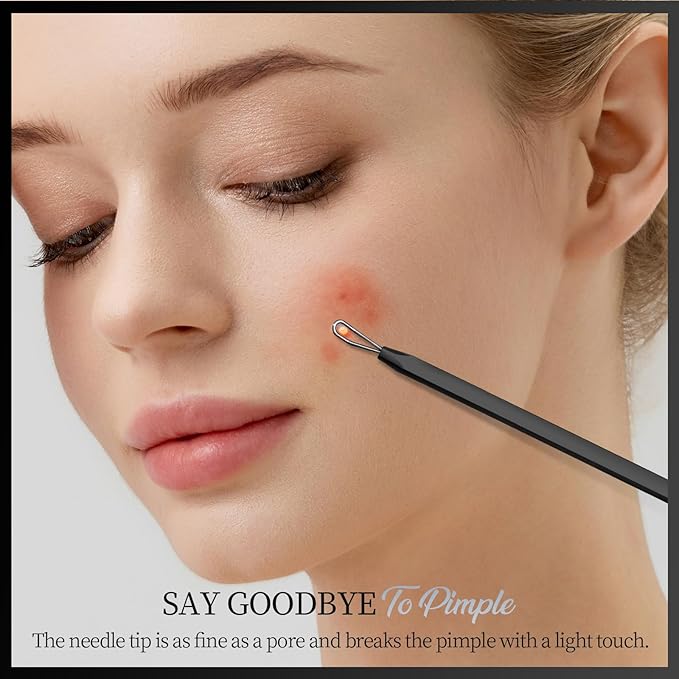 Teenitor Blackhead Remover Tools and Pimple Popper Tool Kit, 9 Pcs Stainless Steel Black Head Remover for Face Tool Comedone Extractor Tool for Blackhead, Pimple, Ance, Whitehead, Facial Hair