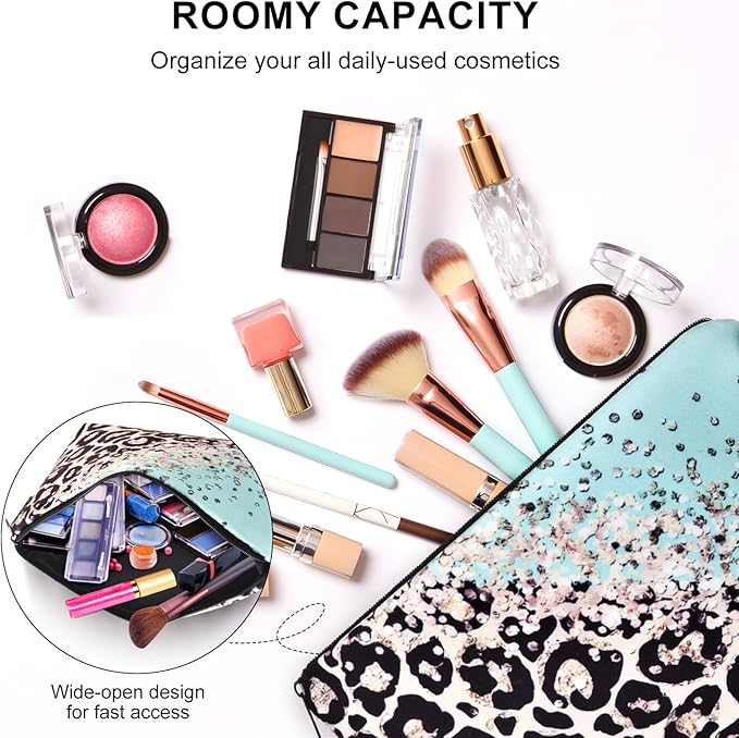 Small Makeup Bag, Mini Makeup Pouch, Cute Cosmetic Bag for Women, Toiletry Bags, Make Up Brush Skincare Organizer, Pouches for Travel Accessories