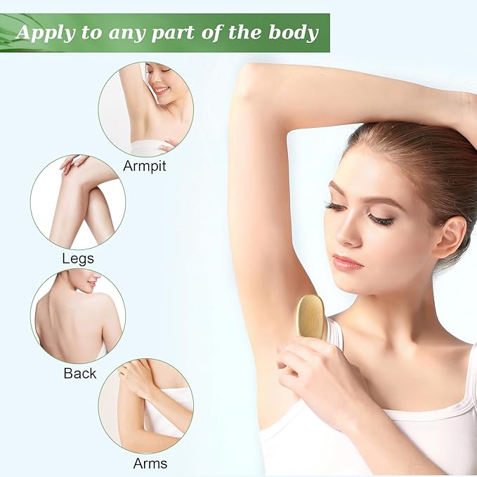 QVEEQ 2pcs Deodorant Cream Applicators, Multi-Functional Bamboo Scoop for Natural Deodorant, Skincare Cream, Face Mask - Smooth Surface, Double Head Design, Reusable & Eco-Friendly