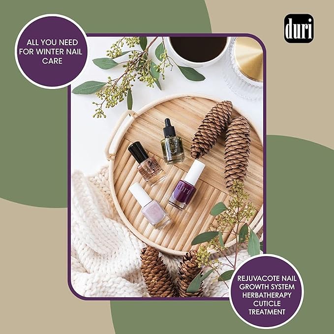 duri Rejuvacote 1 Nail Growth Base, Top Coat and Herbatherapy Cuticle Treatment Drops - Healthy Nails and Cuticles Combo, by Duri cosmetics