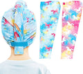 WAWSAM 2 Pack Kids Hair Drying Towel Wrap - Microfiber Hair Towel for Girls, Quick Dry Hair Cap with Button & Elastic Loop(Pink&Blue)