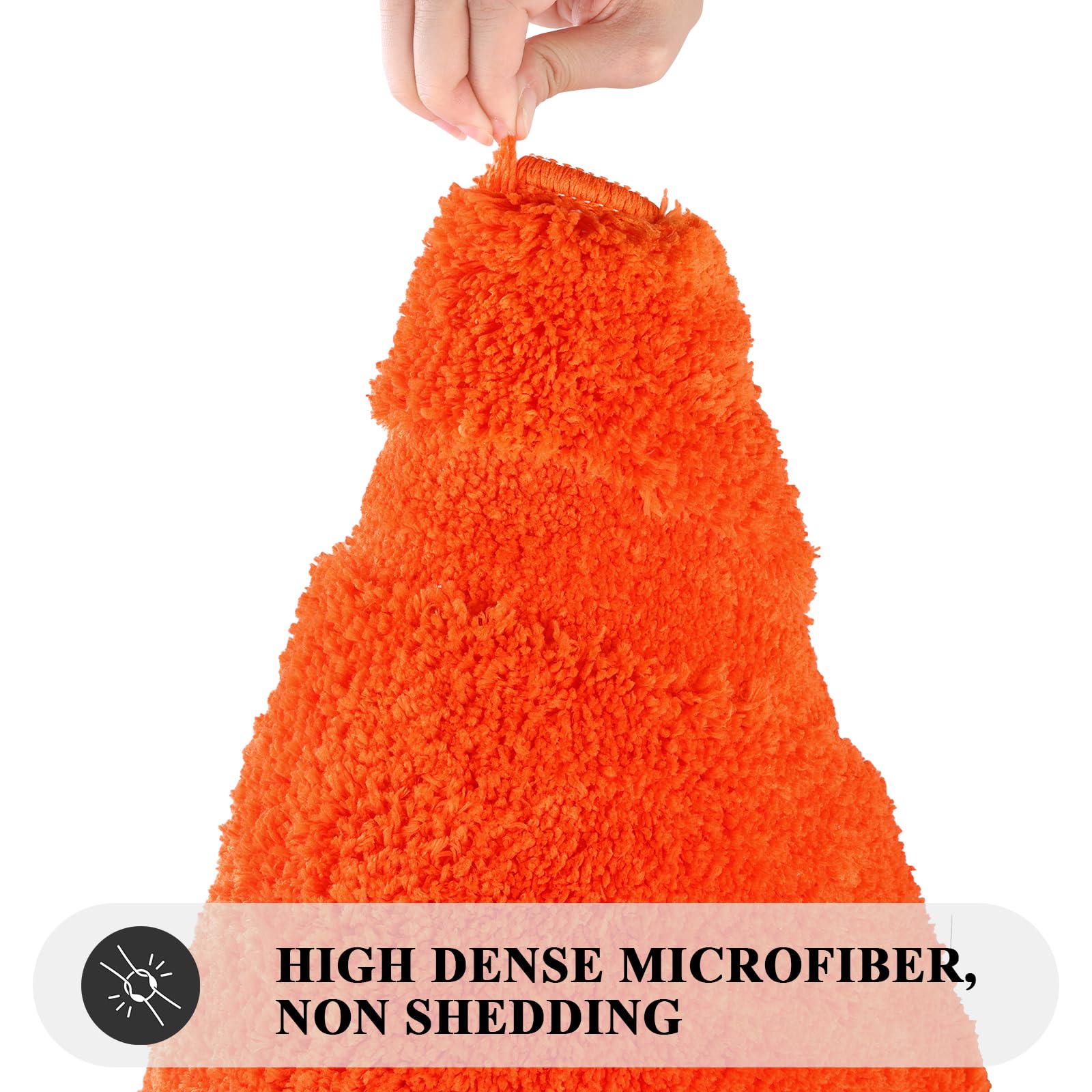 SHACOS Orange Bathroom Rugs Sets 3 Piece Small Bath Mat U Shaped Toilet Rug