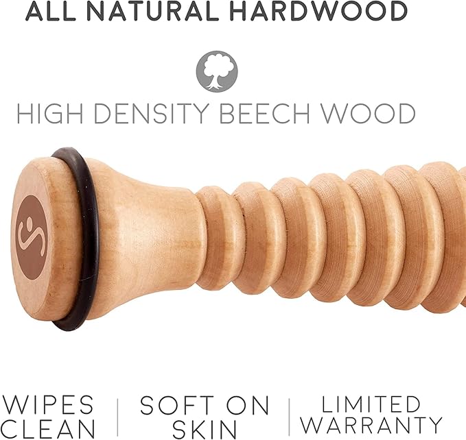 Body Back FSA Eligible Wooden Foot Roller & Foot Star® Massager Ball Bundle - Plantar Fasciitis Relief, Deep Tissue Foot Pain & Arch Massager, Myofascial Release