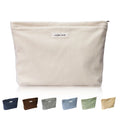 Wudygirl Travel Makeup Bag Large Capacity Cosmetic Bag for Women Corduroy Toiletry Pouch Handbags Zipper Purses Travel Essentials (Beige)