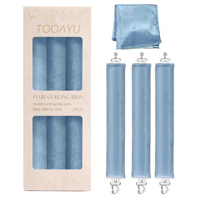 Togayu Heatless Curls Overnight Hair Care Set - Jumbo Velvet Hair Curlers