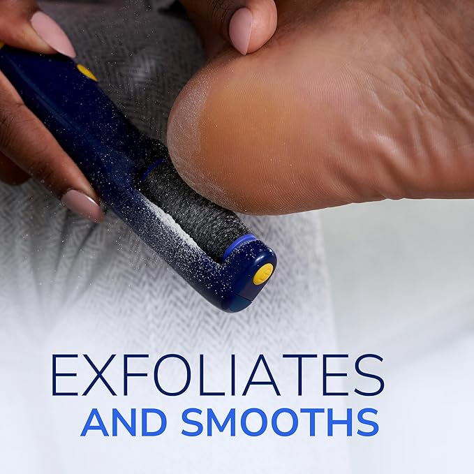 Dr. Scholl's Mixed Electric Foot File Roller Head Refills, 2 Count, with Diamond Crystals, Removes Hard & Dead Skin, Mixed Pack for Hard Skin, 1 Regular Coarse & 1 Ultra Coarse Refill