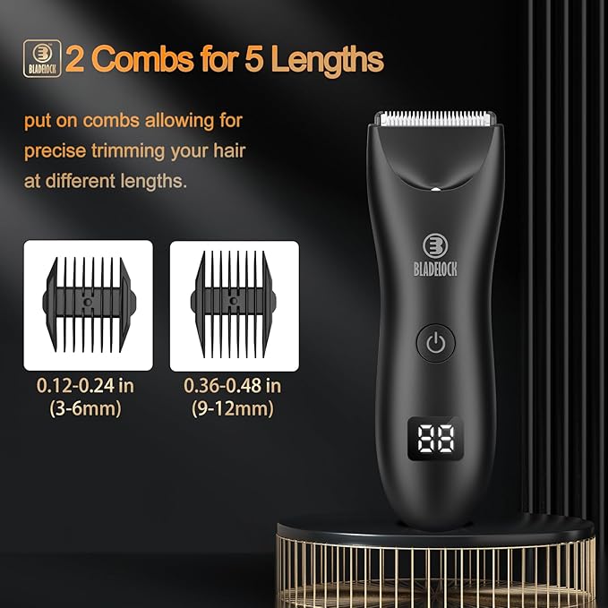 Favrison Body Hair Trimmer for Men, Electric Ball Trimmer Mens Grooming Kit