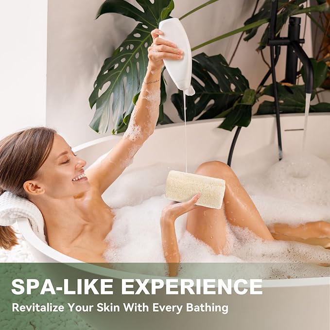 Natural Loofah Body Scrubber Set,4" Organic Loofa 4 Pack for Exfoliating, Shower loofah for Men and Women, Bath Cleaning Skin Back Face,Eco-Friendly Tool,Bath Sponges for Exfoliating Body Scrubbing