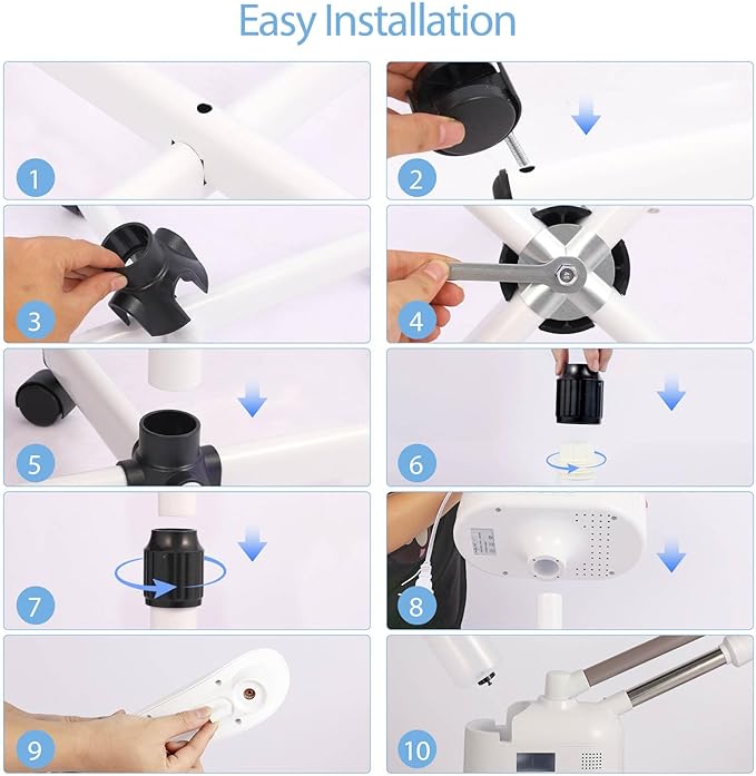 Facial Steamer, 2 in 1 Facial Steamer with Ozone and Hot & Cold Mist