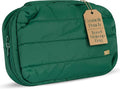 TAD Beauty - Makeup Bag Organizer - Puffy Travel Cosmetic Pouch - Large Capacity Toiletry Case - Makeup Bag with Zippered Mesh Pocket - Storage for Skincare & Beauty Essentials - Chic Green Aesthetic
