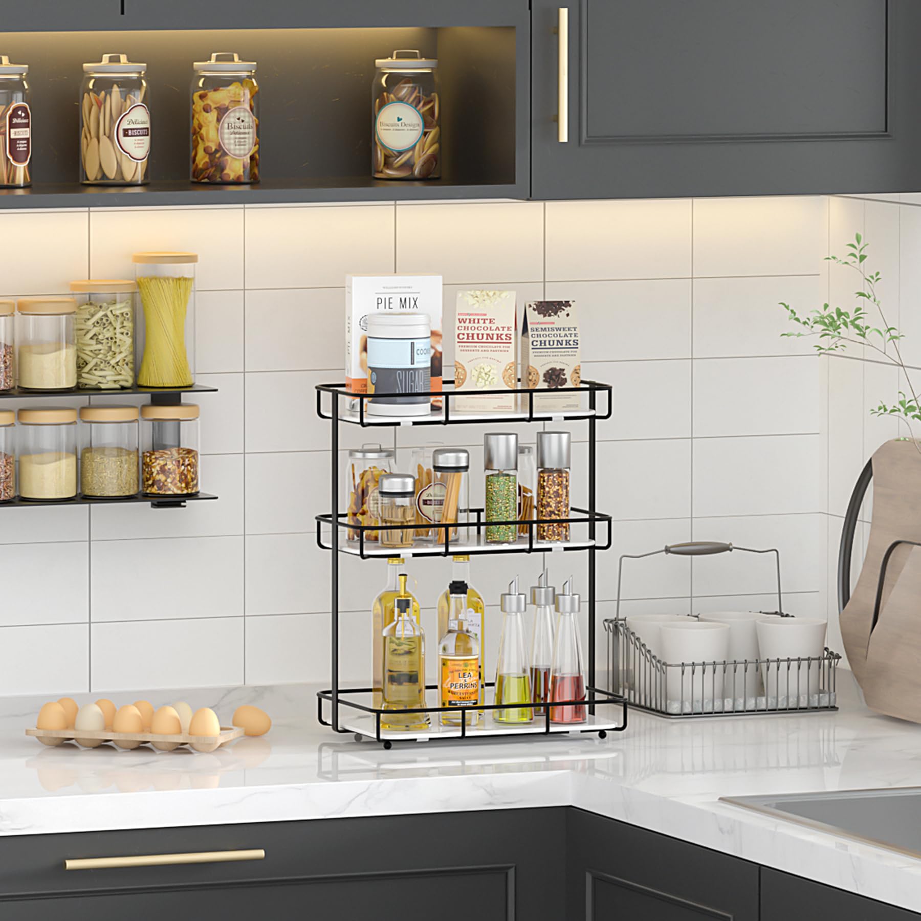 Bathroom Organizer Countertop Perfume Organizer Makeup Organizer Cosmetics Storage Display Rack Vanity Tray Dresser Stainless Steel Gold Shelf White Marble Ceramic Tray