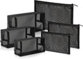 Unoutur pouch,Mesh Cosmetic Bag Portable Makeup Pouch Travel Toiletry Bag for Makeup Organizer Home Office Travel Accessories,6 Pieces Mesh Makeu