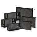 Unoutur pouch,Mesh Cosmetic Bag Portable Makeup Pouch Travel Toiletry Bag for Makeup Organizer Home Office Travel Accessories,6 Pieces Mesh Makeu