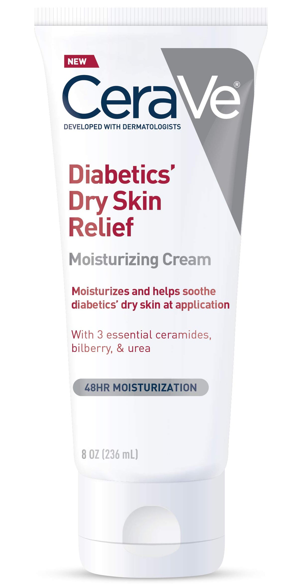 CeraVe Diabetics Dry Skin Moisturizing Cream, Urea Face & Body Lotion, 8oz