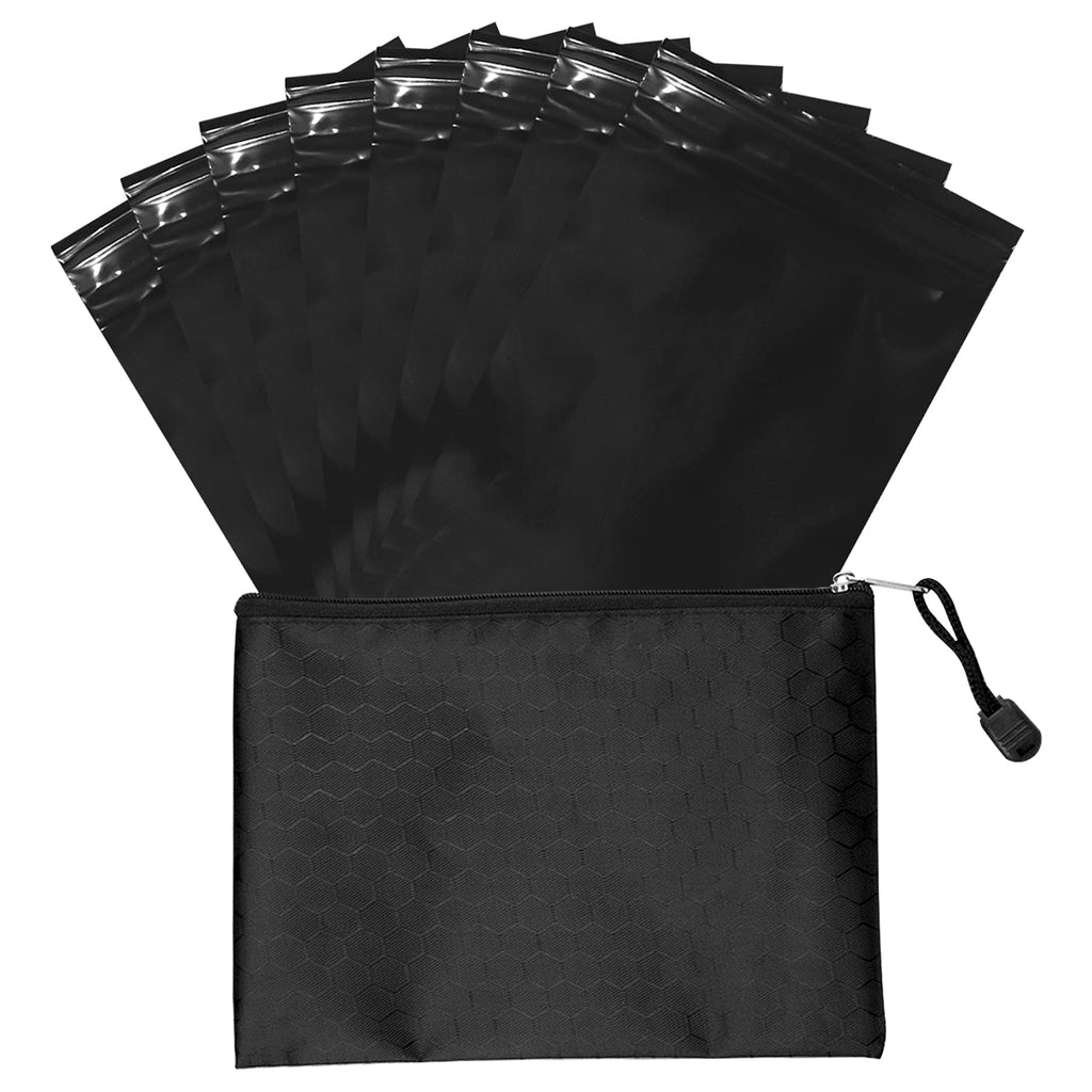 Feminine Personal Disposal Bags,6x8 inches Tampon Pack of 100 Black Opaque Zip Seal Discreet Disposal Bags for Tampons,Sanitary Pads,Sanitary Liners(with Black Storage Bag)