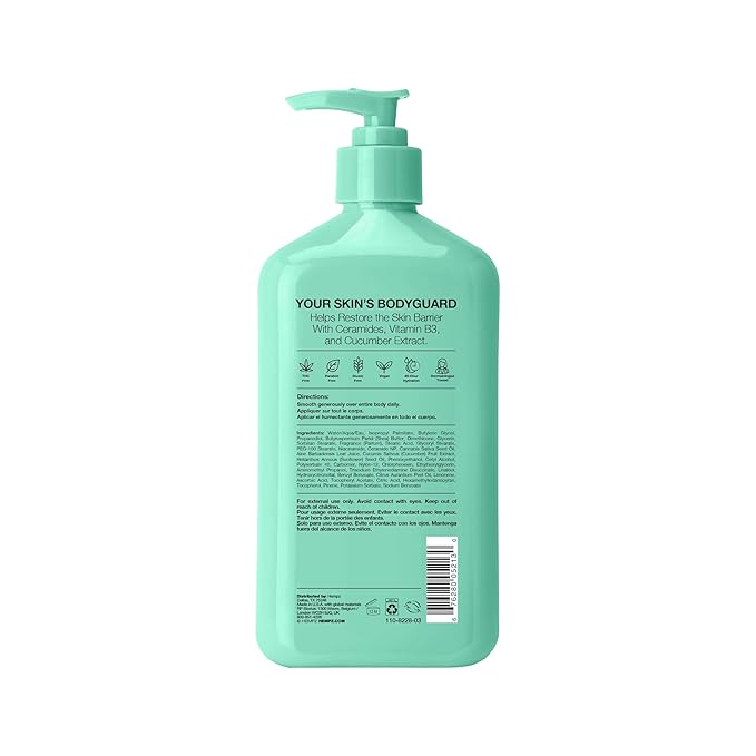 Hempz Body Lotion - Cucumber & Aloe Herbal Limited Edition Daily Moisturizing Cream, Shea Butter, Aloe, Cucumber Extract Body Moisturizer - Skin Care Products, Hemp Seed Oil - 17 Fl Oz
