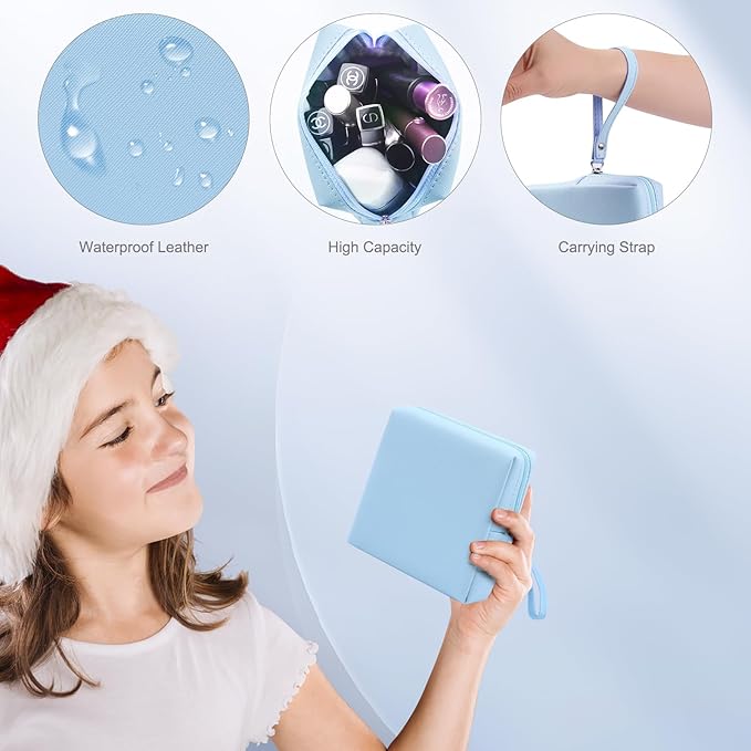 Sanitary Napkin Period bag for Women, Sanitary Napkin Storage Bag, PU Leather Sanitary Pad Bags Pounch, Portable Tampons Zipper Organizer Bag with Handle for Ladies