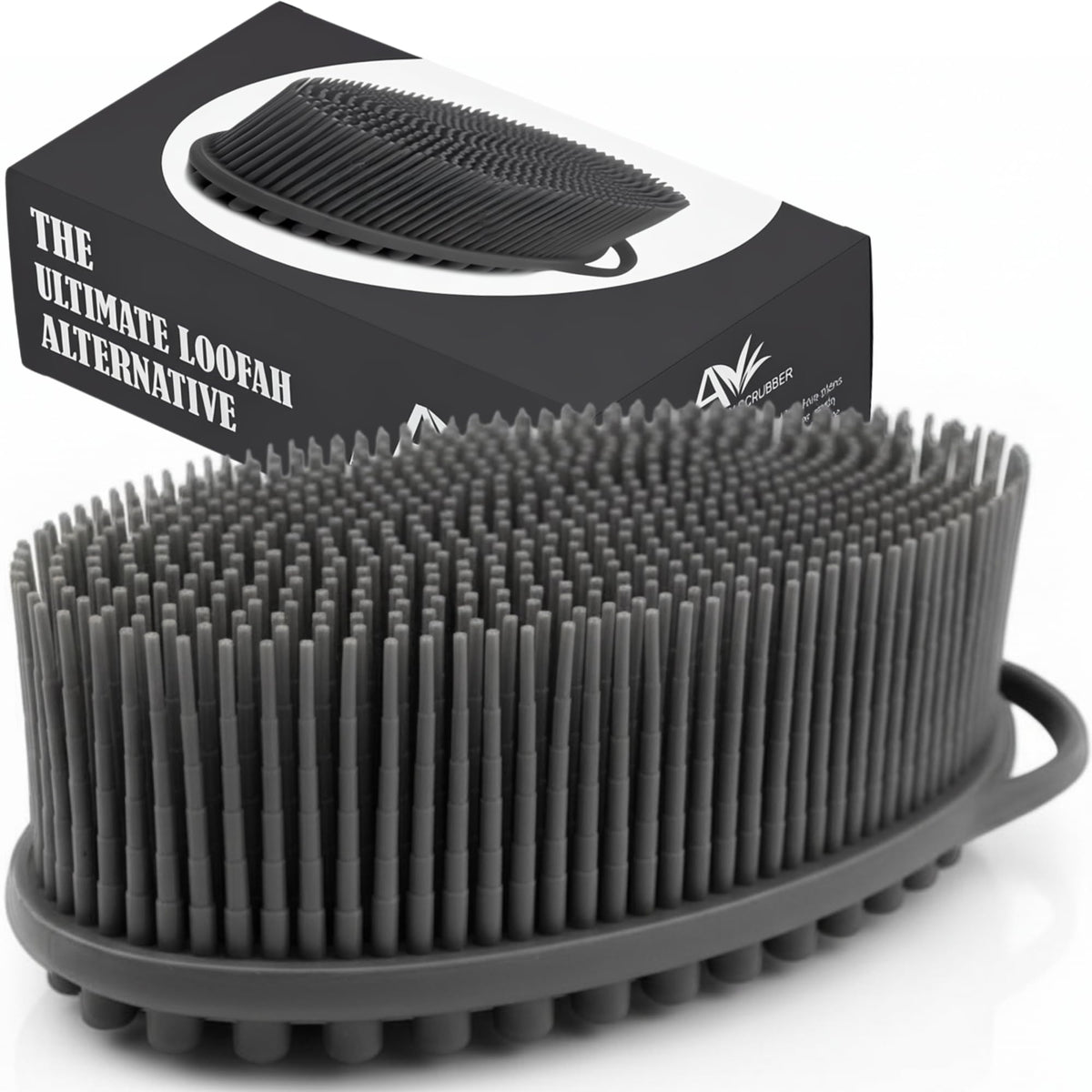 Avilana Premium Silicone Body Scrubber - Trusted Since 2017 - SGS Certified Food Grade Dual Sided Bath Brush, Quick-Dry Exfoliating Loofah Alternative, Massage Brush Sensitive Skin Women Men