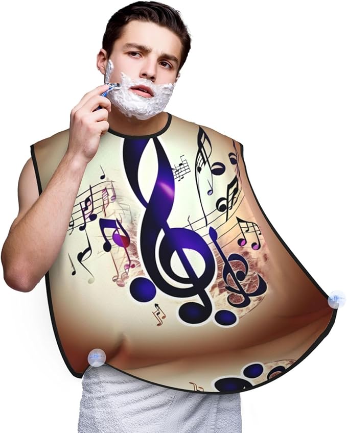 Rabbit Background Print Beard Bib Shaving Apron, Beard Hair Trimming Cape Gift For Dad
