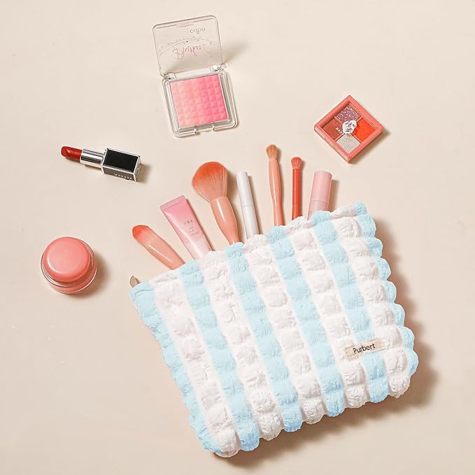 Purbert Bubble Cloud Makeup Bag - Large Capacity Travel Cosmetic Organizer