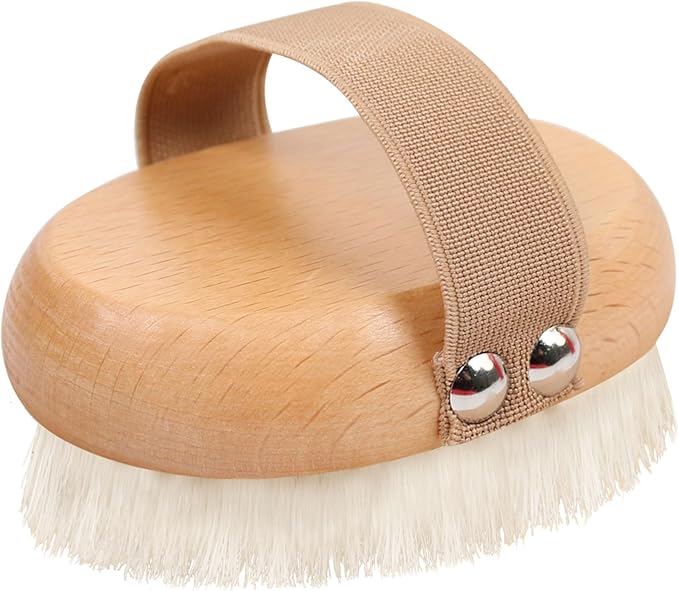 OWIIZI Dry Brushing Body Brush Wooden Body Scrubber Exfoliator