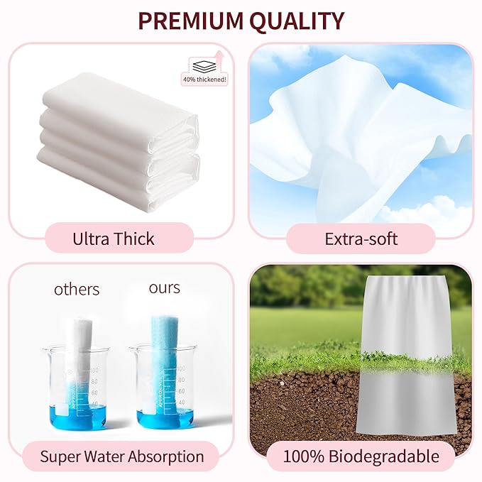 800 Count Disposable Face Towels, Soft & Skin Friendly Face Towelettes Disposable, Facial Tissue Dry Wipes for Women Cleansing