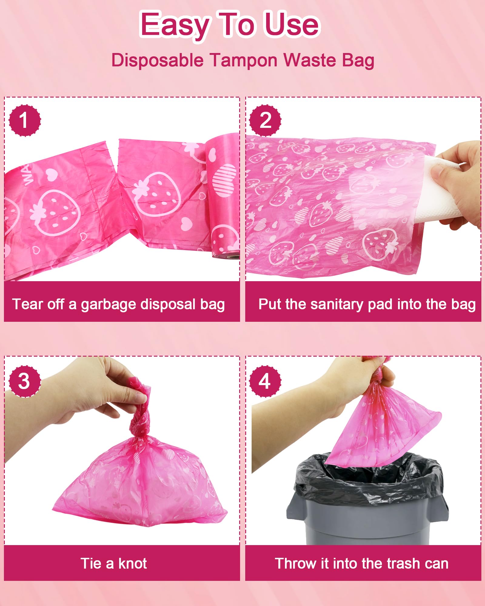 150 Pcs Sanitary Napkin Disposal Bags, ArtCute Sanitary Pad Disposable Bags Personal Care Tampons Disposal Trash Bag for Sanitary Women Privacy Handling Diaper Bag