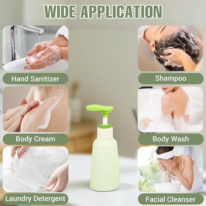 UMETASS 3.4oz Travel Shampoo Bottle with Flip Cap, Refillable Plastic Pump Bottles Dispenser for Soap, Shampoo, Lotions, Liquid Body Wash, Creams and Massage Oil (2Pack, 3.4oz/100ml)