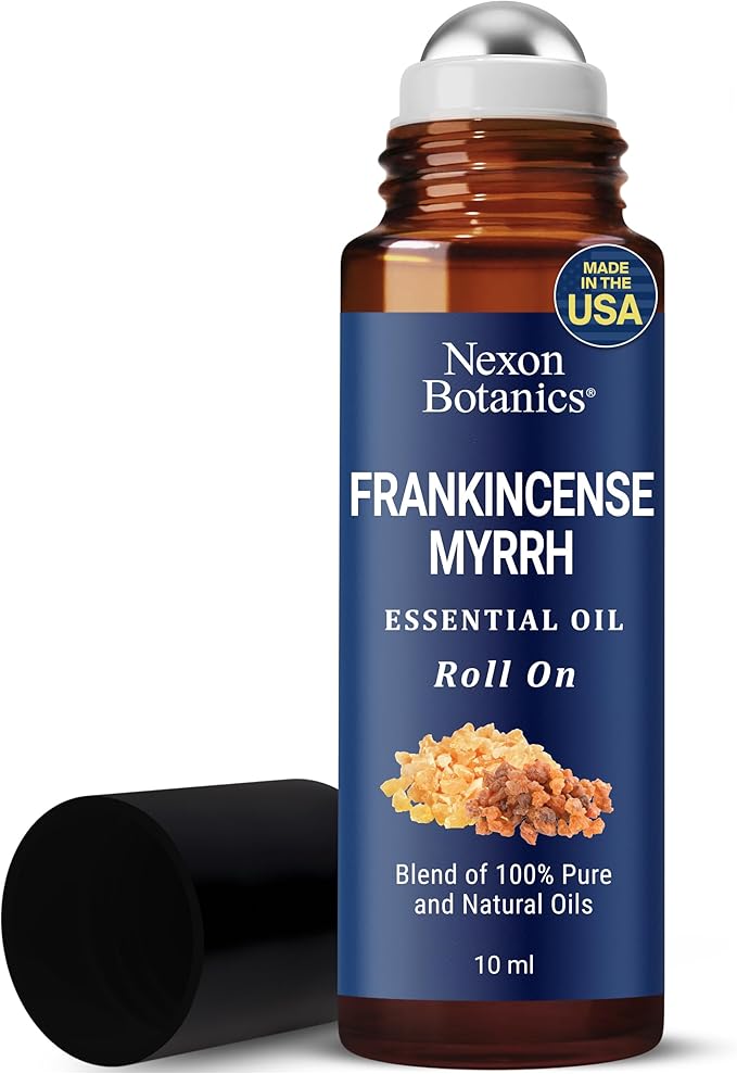 Frankincense & Myrrh Roll-On for Skin Care, Aromatherapy & Relaxation