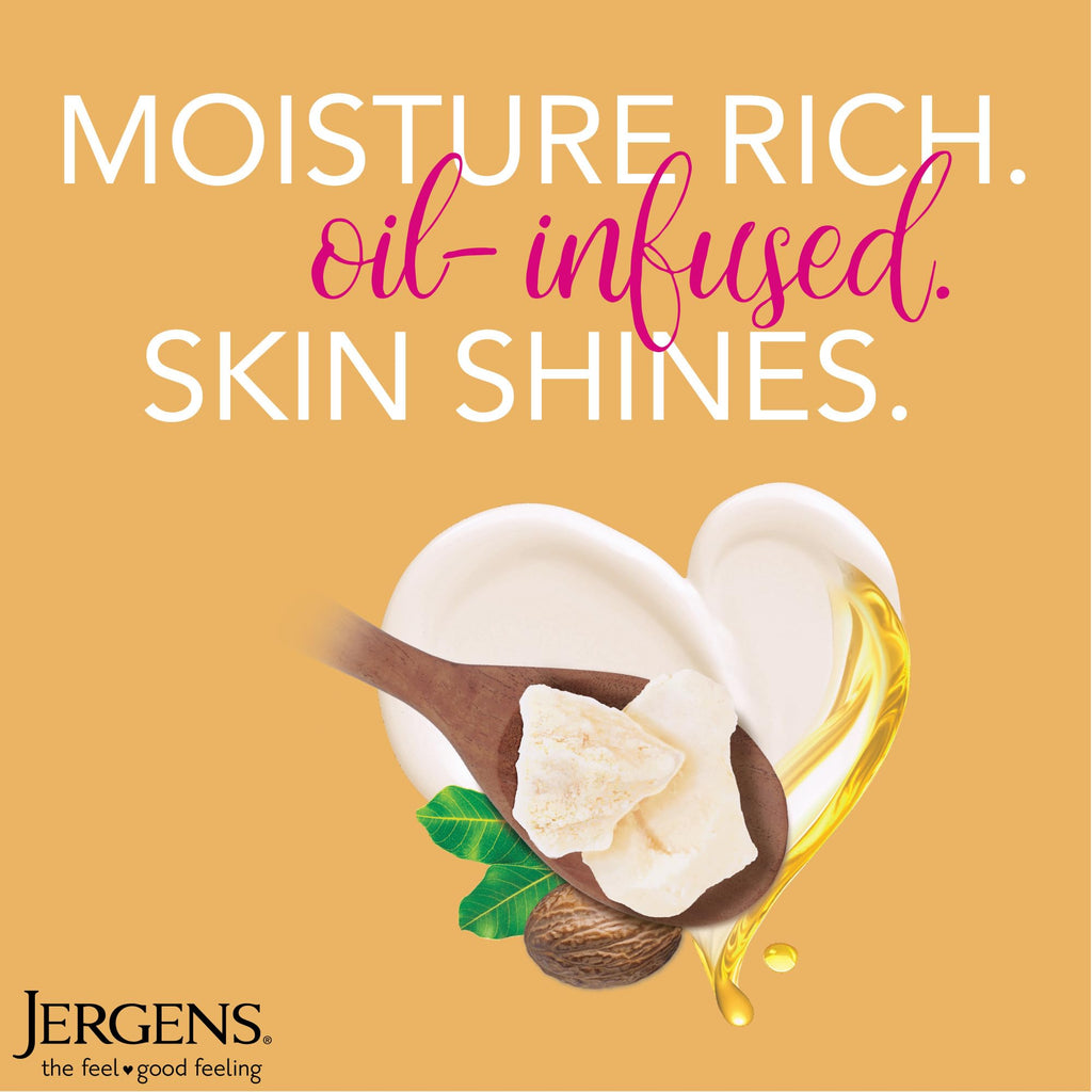 Jergens Shea Butter Body Lotion, Deep Moisturizer for Dry Skin, 16.8 fl oz