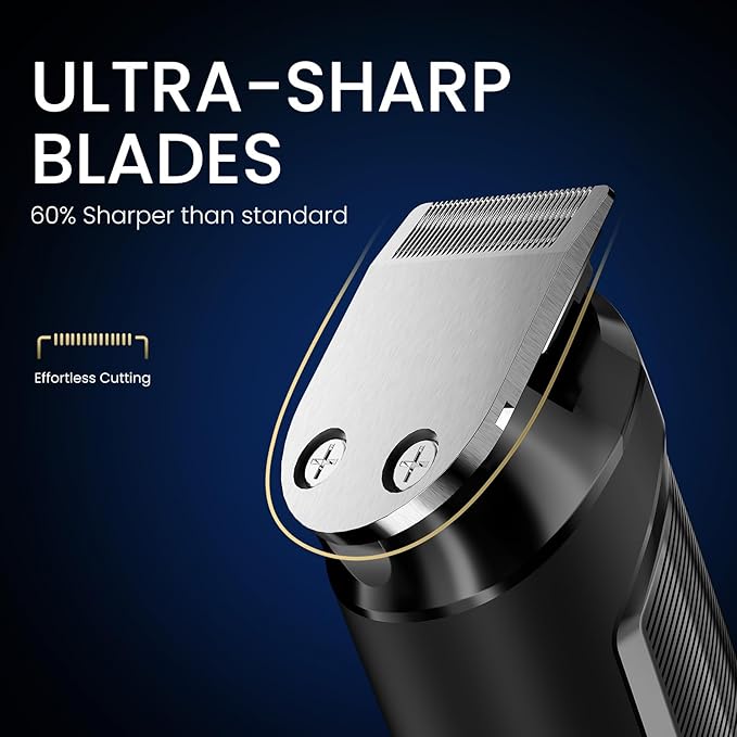 Ufree 3-in-1 Beard Trimmer for Men, IPX6 Waterproof Electric Razor Shaver, Hair Mustache Body Nose Trimmer, Type-C Clippers Husband Father boy Grooming Kit, Birthday Gifts for Men Dad