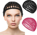 Wig Cap Thick Long Hair Caps Adjustable Net Mesh Braided Weaving Making Crochet Sew Weave Fishnet Grip Headband