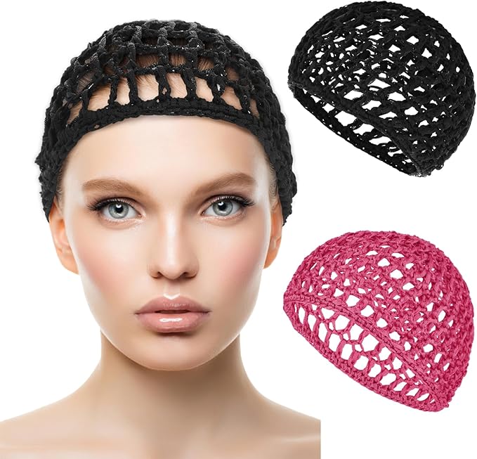 Wig Cap Thick Long Hair Caps Adjustable Net Mesh Braided Weaving Making Crochet Sew Weave Fishnet Grip Headband