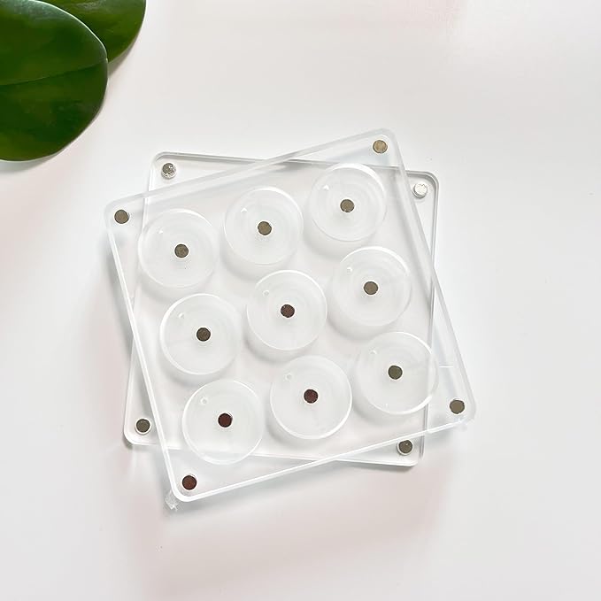 UDTIP New Empty Acrylic DIY Your Own Magnetic Eyeshadow Palette All Transparent Elegant Eye Shadow Makeup Palette Make-up mixing palettes sold empty 26mm*9 holes